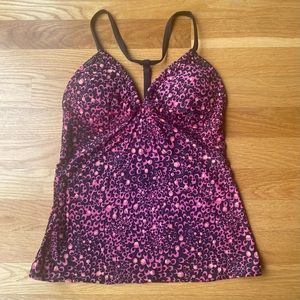 Lole Oluniz Tankini Top RHUBARB DOTS size S